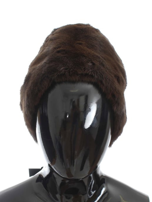 Dolce & Gabbana Luxe Bruine Wezelbont Dames Beanie - Image 2