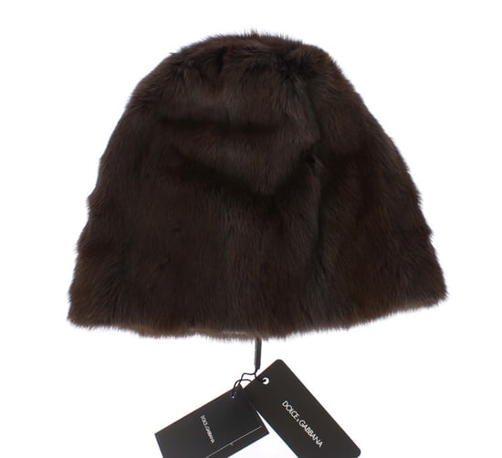 Dolce & Gabbana Luxe Bruine Wezelbont Dames Beanie - Image 4