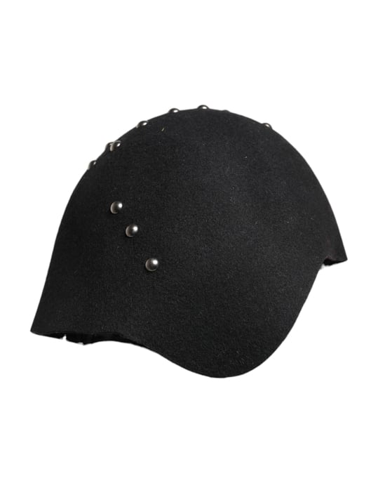 Zwarte Wol Multicolor Versierde Cloche Hoed - Image 3
