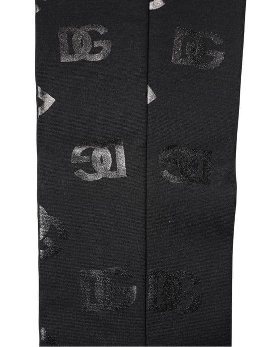 Zwarte DG Logo Monogram Wol Stretch Mouwen - Image 4