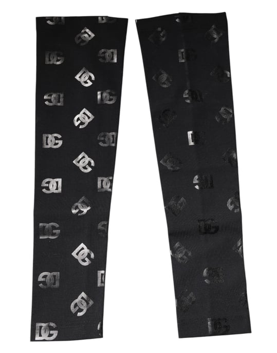 Zwarte DG Logo Monogram Wol Stretch Mouwen - Image 5