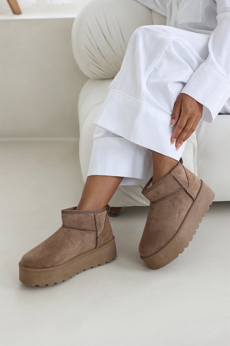 Wheres That From Womens 'Eveline' Platform Fur Lining Ankle Boots - Image 1