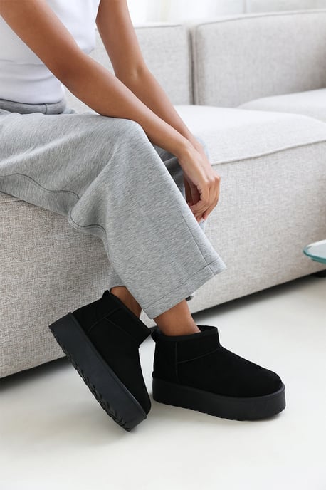 Wheres That From Womens 'Eveline' Platform Fur Lining Ankle Boots - Image 1