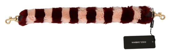 Dolce & Gabbana Pink Red Red Lapin Fur Accessoire schouder damesriem - Image 3
