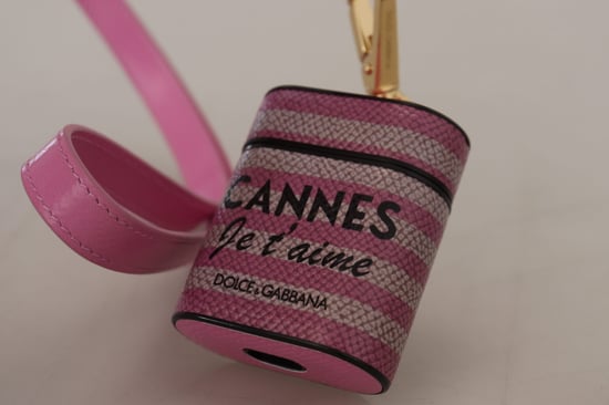 Dolce & Gabbana Chic Leather AirPods Case in Women's Pink - Image 4