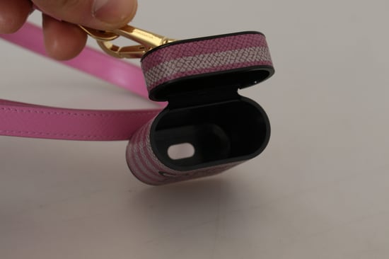 Dolce & Gabbana Chic Leather AirPods Case in Women's Pink - Image 5