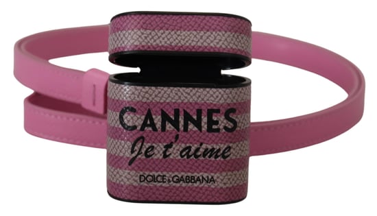 Dolce & Gabbana Chic Leather AirPods Case in Women's Pink - Image 6