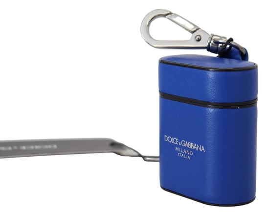Dolce & Gabbana Elegante Blauwe Leren Airpods Dameshoes - Image 2