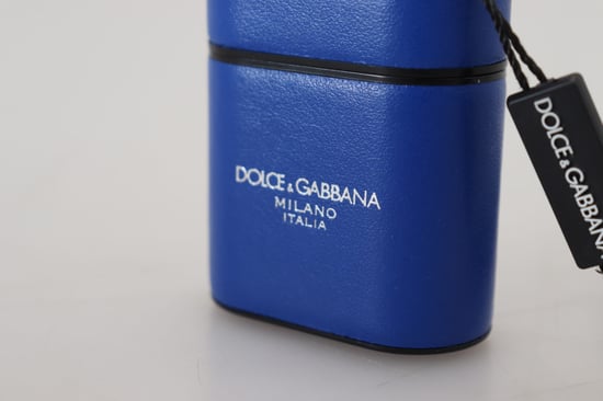 Dolce & Gabbana Elegante Blauwe Leren Airpods Dameshoes - Image 5