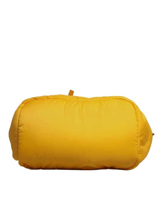 Gul Orange Nylontyg Logoplack Hand- och Axeltoteväska - Image 5