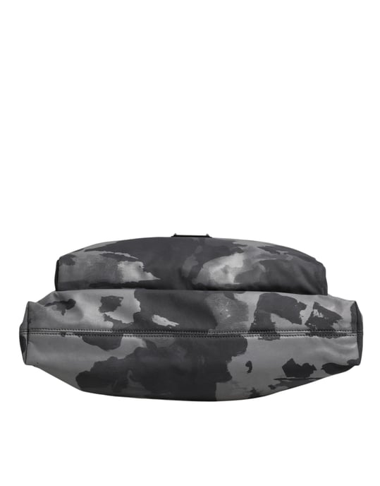 Grijze Camouflage Katoen Veelzijdige Tas met Meerdere Compartmenten - Image 5