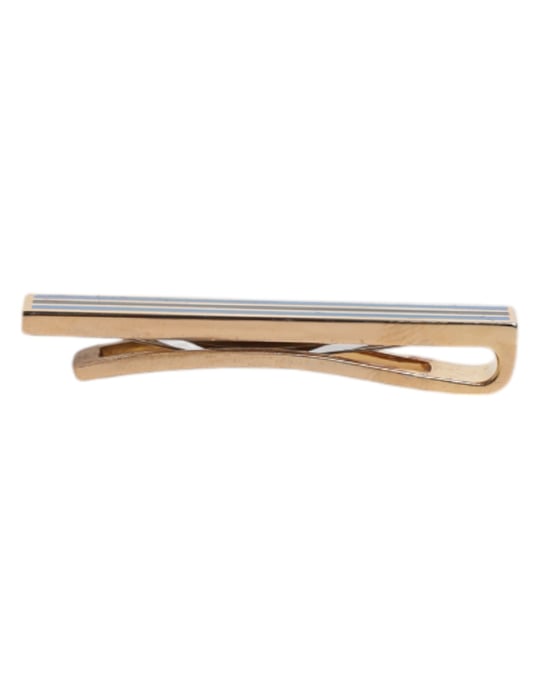 Gouden Tonaal Messing Logo Gegraveerde Stropdas Clip Bar - Image 3