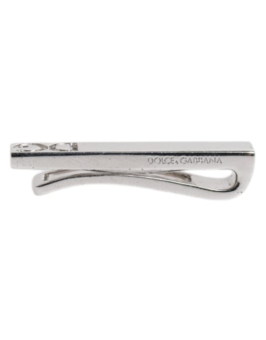 Zilveren Messing Logo Geklemd Stropdas Clip Bar - Image 3
