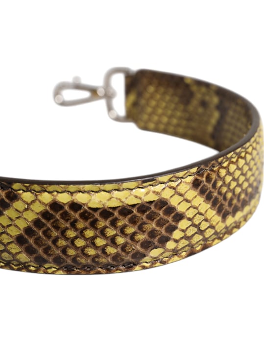 Gele Exotische Leren Handtas Schouderriem - Image 3