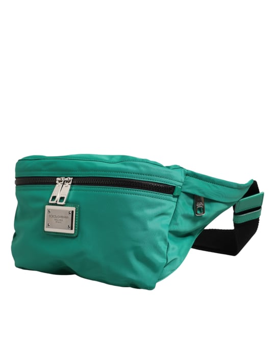 Groene Logo Plaque Nylon Heuptas Mannen Borse Tas - Image 2