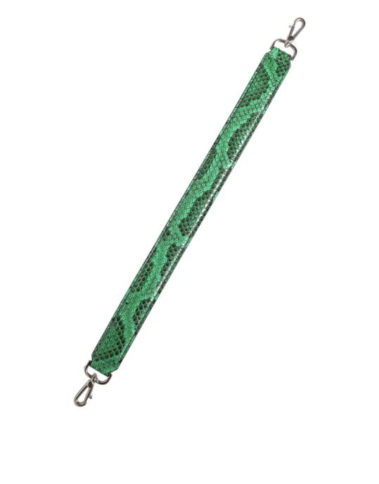 Zwarte Groene Exotische Leren Tas met Schouderriem - Image 3