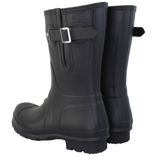 Hunter Original Side ADJ Short Mens Black Wellington Boots - Image 3