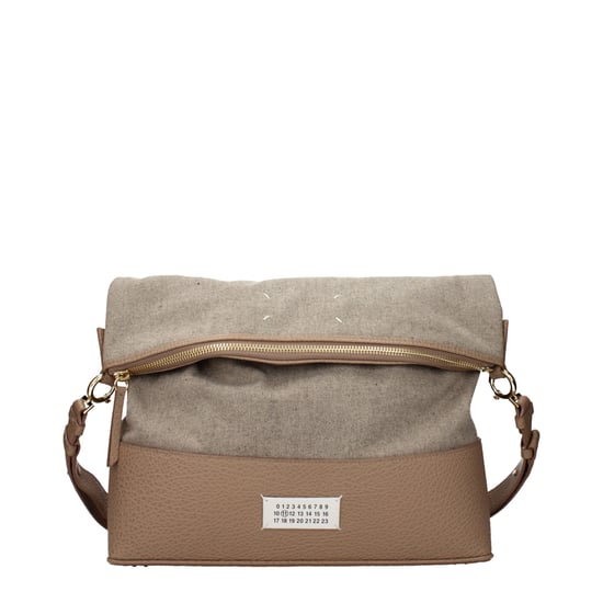 Beige tygaxelväska - Image 1