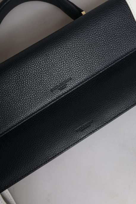 Blå Vit Kalvskinn Crossbody Axelväska - Image 5