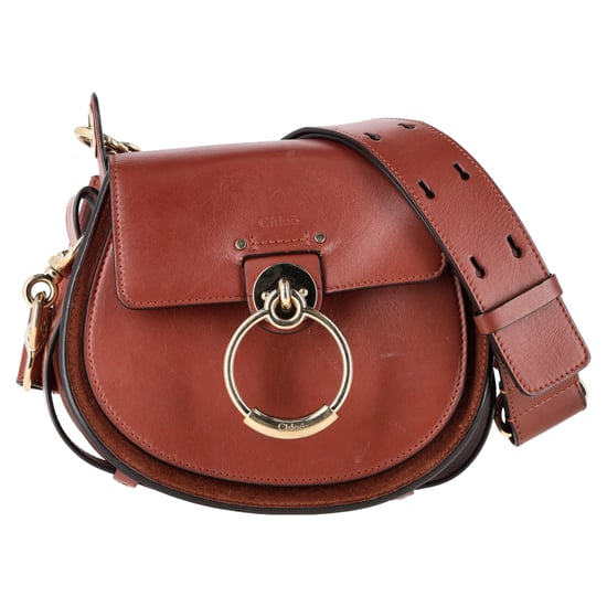 Chloé Small Tess Shoulder Bag in Brown Calfskin Leather - Image 1