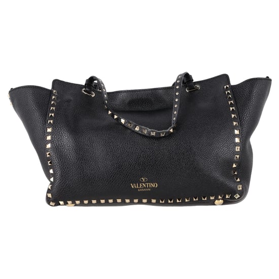 Valentino Medium Rockstud Tote in Zwart Kalfsleer - Image 3