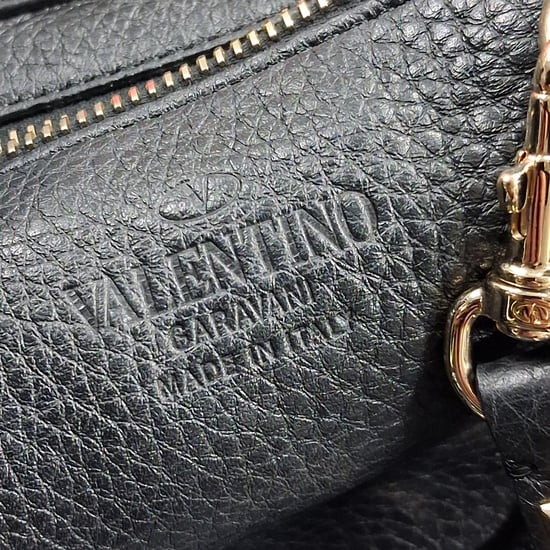 Valentino Medium Rockstud Tote in Zwart Kalfsleer - Image 6