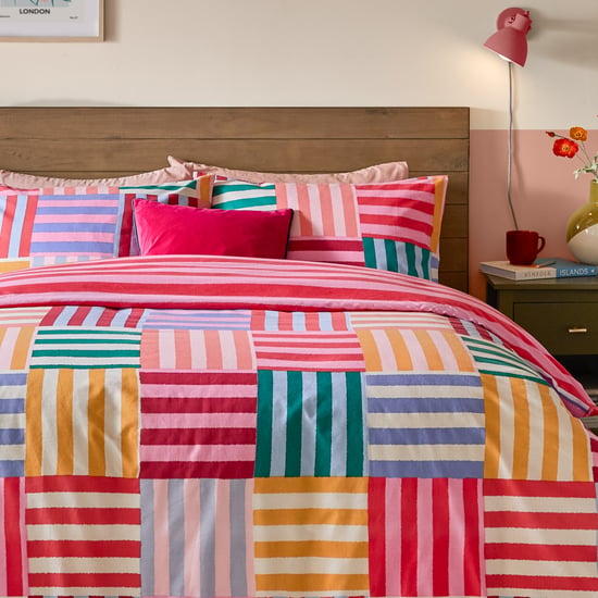 Furn Ana Stripe Reversible Duvet Cover Set, King - Image 4