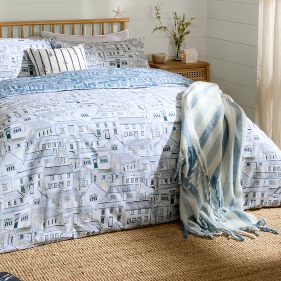 Wylder Abersoch Town Reversible 100% Cotton Duvet Cover Set, Double - Image 3