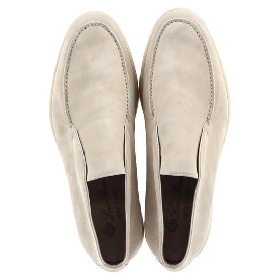 Loro Piana Open Walk Ankle Boots in Beige Suede - Image 2