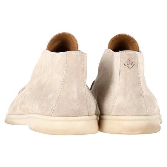 Loro Piana Open Walk Ankle Boots in Beige Suede - Image 5