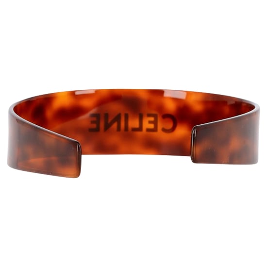 Celine Sköldpadds Hårband med Logotyp i Brunt Acetat - Image 4