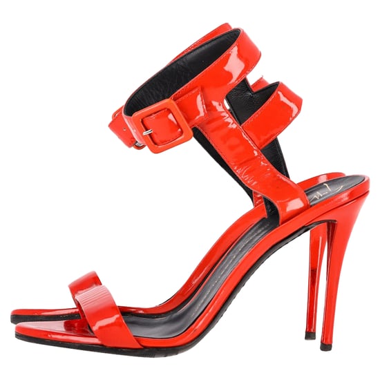 Giuseppe Zanotti Hög Ankelrem Sandalstövletter i Röd Lackläder - Image 4