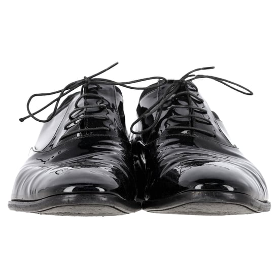 Salvatore Ferragamo Lace-Up Oxford Shoes in Black Patent Leather - Image 2