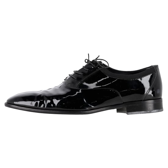 Salvatore Ferragamo Lace-Up Oxford Shoes in Black Patent Leather - Image 4