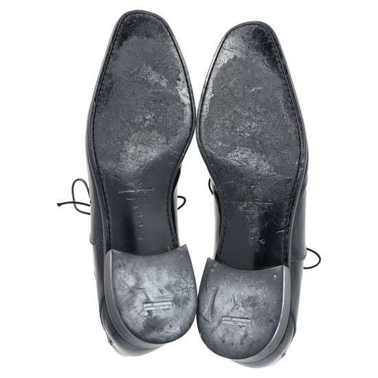Salvatore Ferragamo Lace-Up Oxford Shoes in Black Patent Leather - Image 6