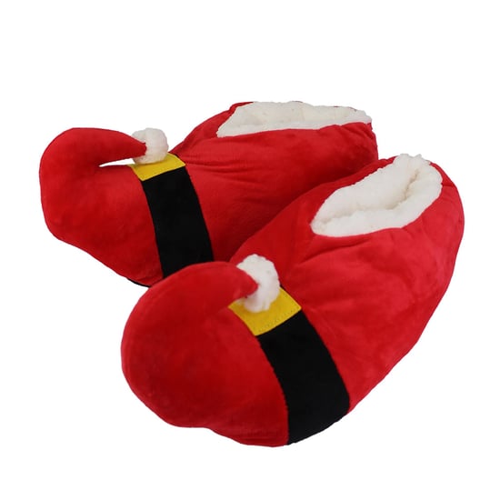 Unisex Christmas Soft Santa Slippers - Image 1