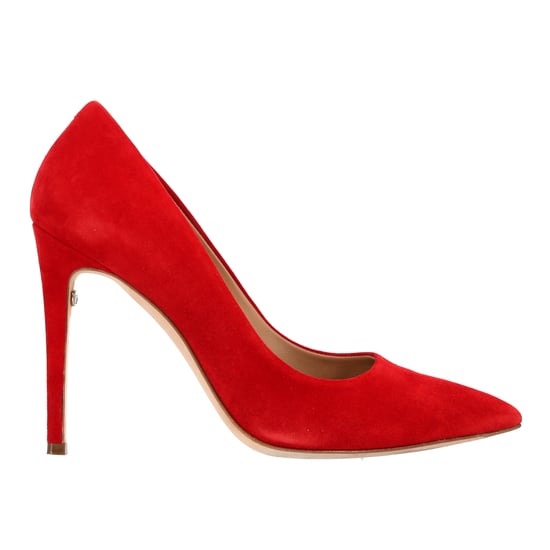 Ferragamo Pointed Toe Pumps in Red Suede - Image 1