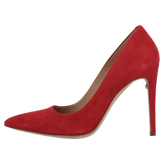 Ferragamo Pointed Toe Pumps in Red Suede - Image 4