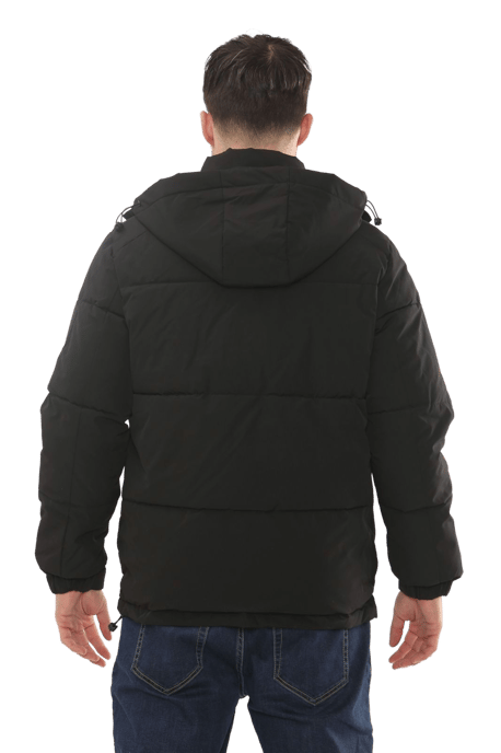 D-Rock Mens Winter Puffer Jacket with Detachable Fur Hood - Image 4