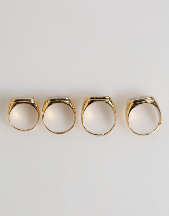 Gouden Tonen Messing JAZZ Letterset 4 Stuks Verstelbare Ring - Image 4
