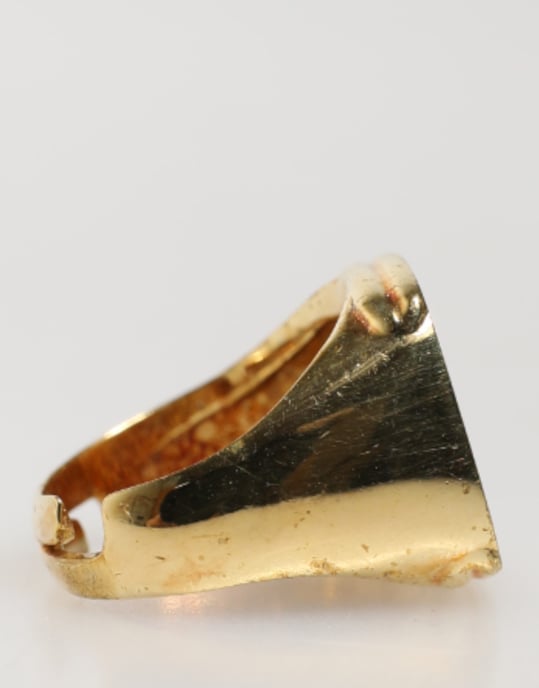 Gouden Kleur Echte Messing Zwarte Emaille 'J' Verstelbare Ringen - Image 5