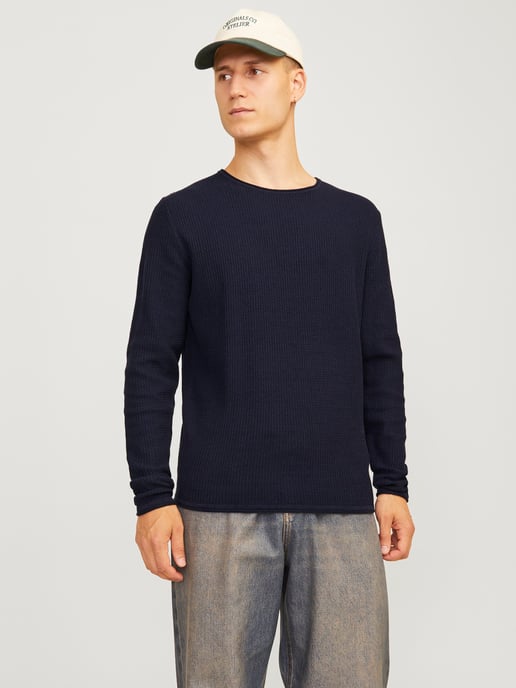Jack & Jones Trui Cooper Knit Crew Neck Blauw - Image 2
