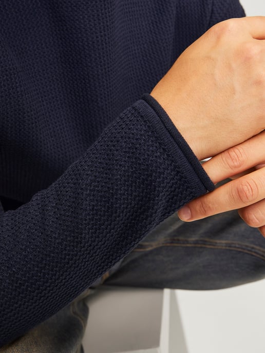 Jack & Jones Trui Cooper Knit Crew Neck Blauw - Image 4