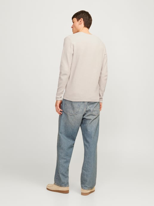 Jack & Jones Trui Cooper Knit Crew Neck Beige - Image 3