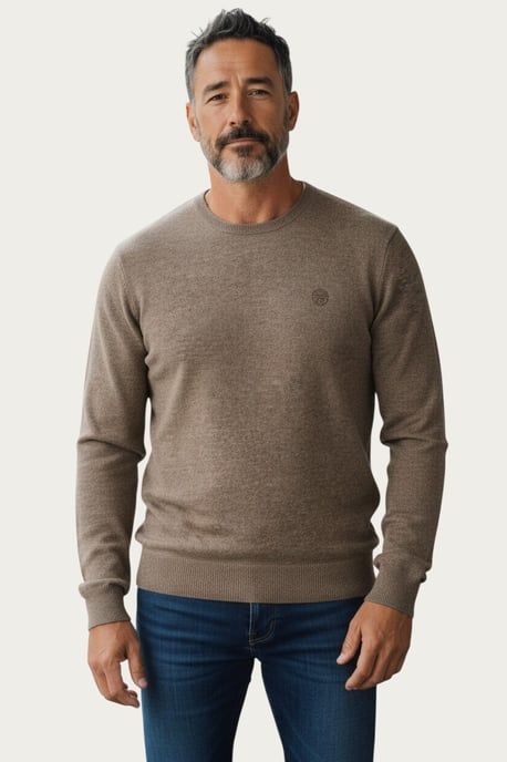 Crew Neck Wool Blend Jumper - Image 1