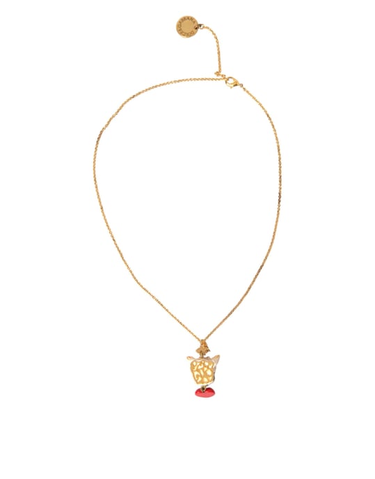 Gouden Messing Ketting Hond Hart Hanger Hanger Ketting - Image 3