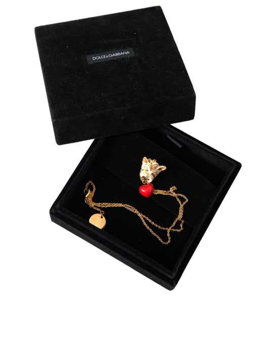 Gouden Messing Ketting Hond Hart Hanger Hanger Ketting - Image 5