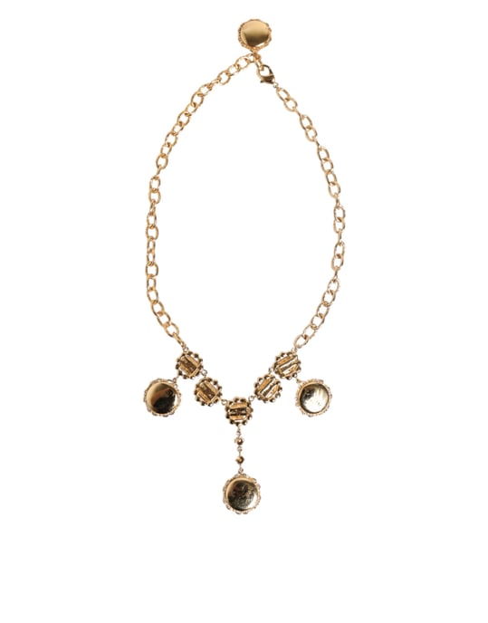 Guld Crystal Klocka Hänge Uttal Smycke Halsband - Image 5