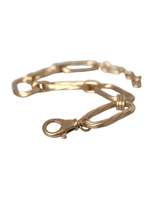 Gouden Toon Messing Grote Schakel Ketting Sieraad Halsketting - Image 4