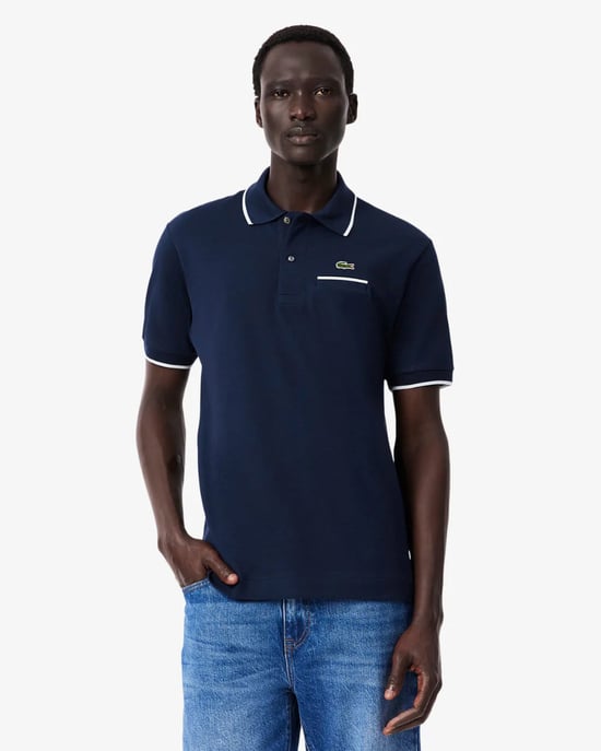 L.12.12 Classic Fit Polo Shirt in Dark Blue - Image 1